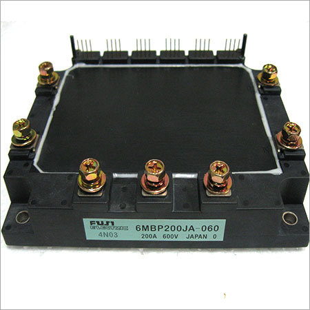 IGBT Power Module - 6MBP200JA-060, Monolithic Half-Bridge Configuration, Black, Low Saturation Voltage, Over Current Limiting Function with 90 Days Warranty