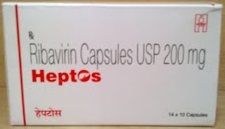HEPTOS 200MG RIBAVIRIN CAPSULES - Ribavirin 200 MG, Pack of 10 Capsules | Prescription Drug for Medical Use Only