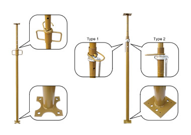 Scaffolding Adjustable Props - Diameter: 12.7X 3.2 Millimeter (Mm)