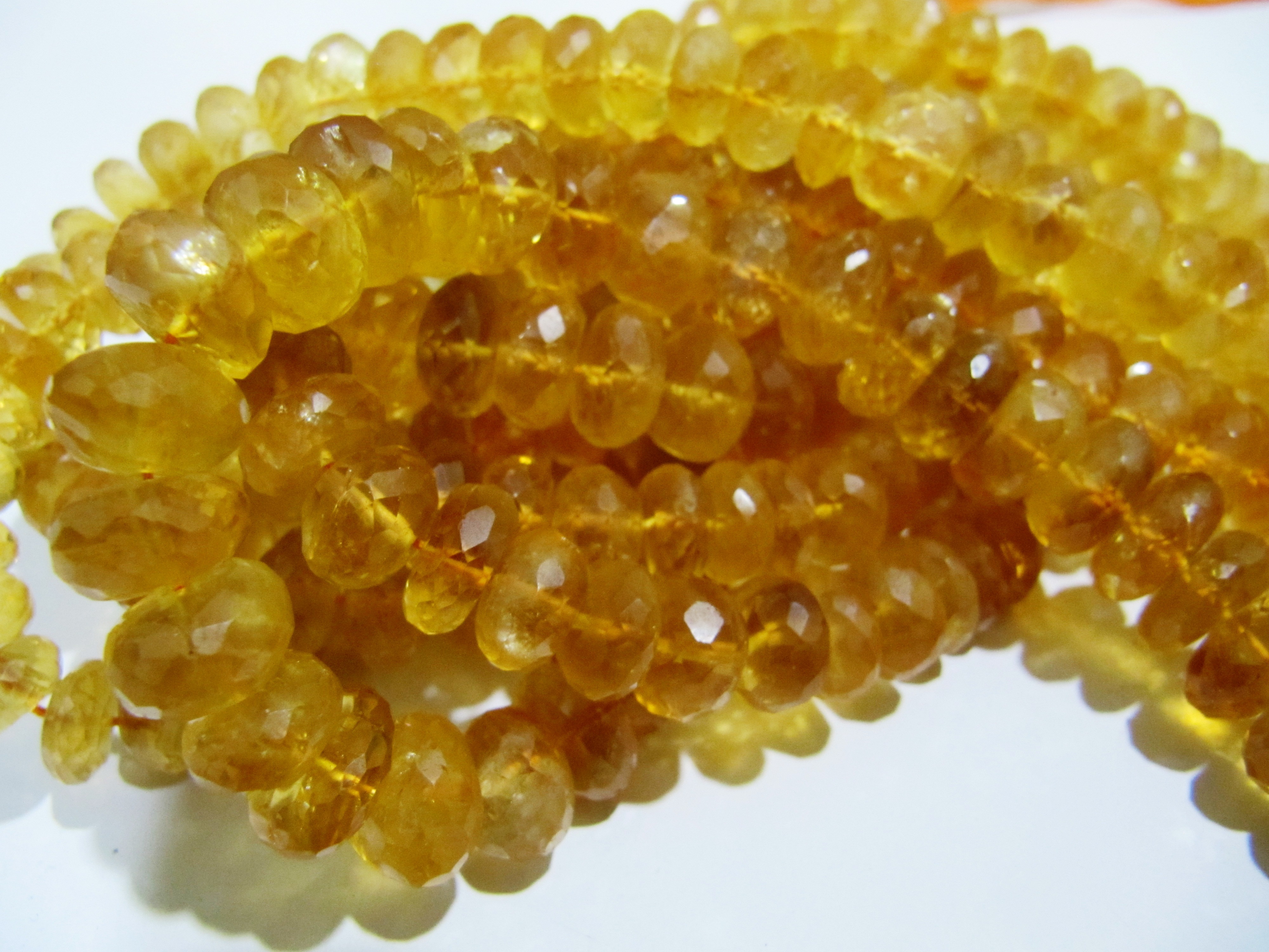 Yellow Citrine Strands