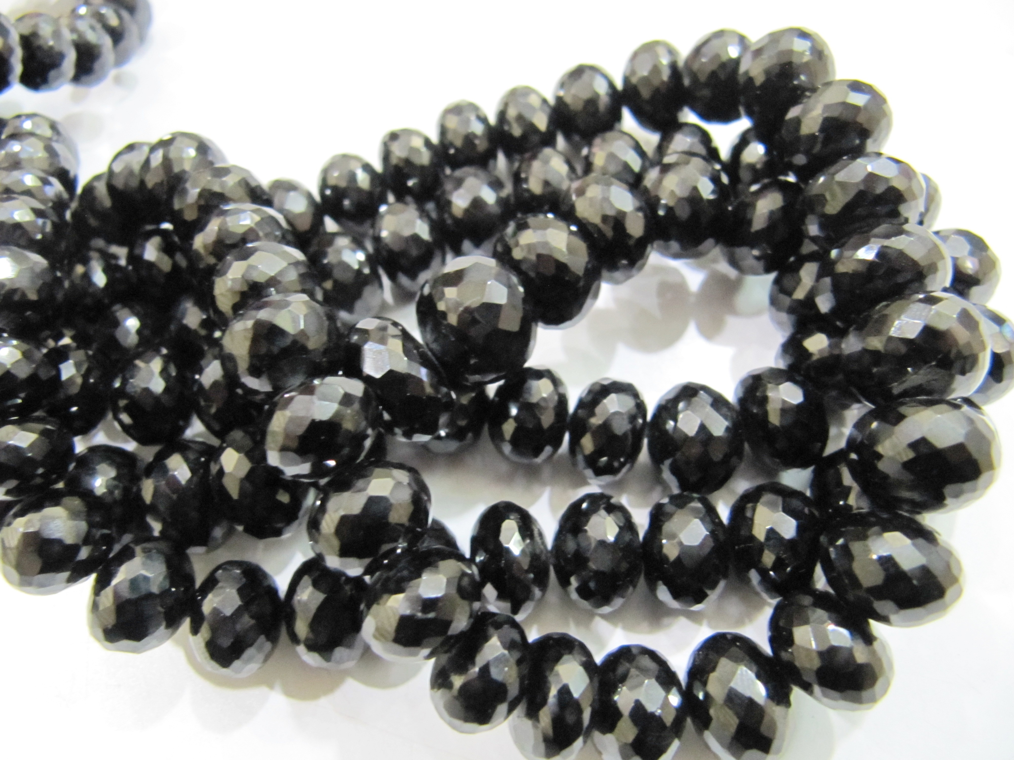 Stone Black Spinel Box Beads