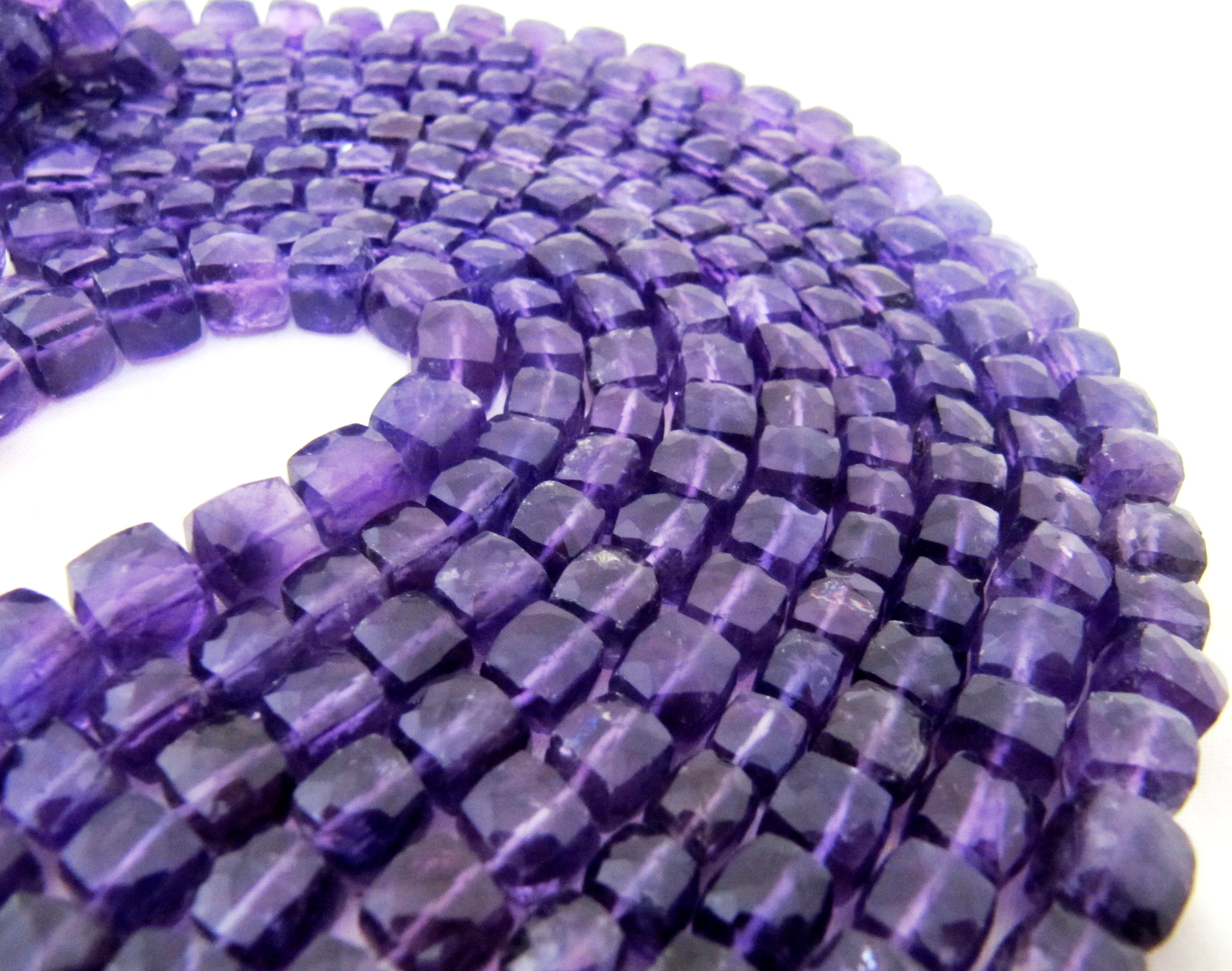 Amethyst Round Faceted Beads