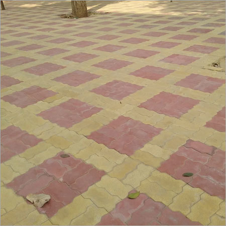 Decorative Outdoor Floor Tiles - Concrete, Varied Sizes, Reddish-Brown | Durable, Weather Resistant, Non-Slippery, Textured Finish