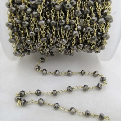 Charms Pyrite Hydro Quartz Rosary Chain