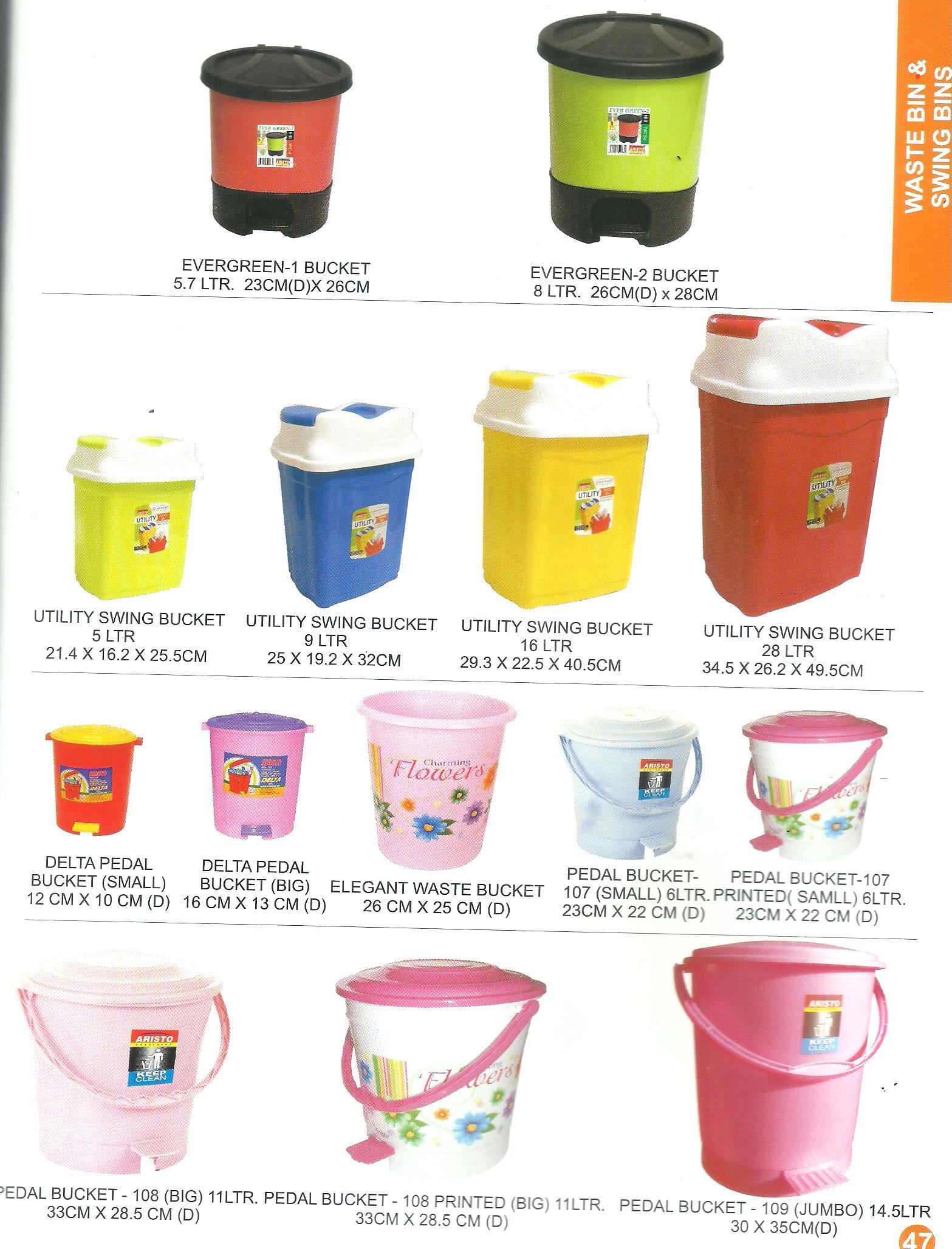 Plastic Dustbin - High-density Polyethylene, 10-50 Liters, Green | Compact Design, Durable Plastic, Push-button Lid, Easy To Clean, Ideal For Home/office