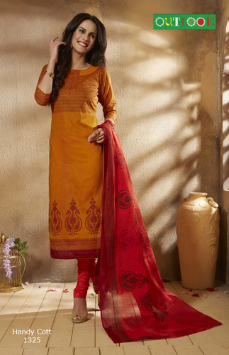 Orange And Red Salwar Suit