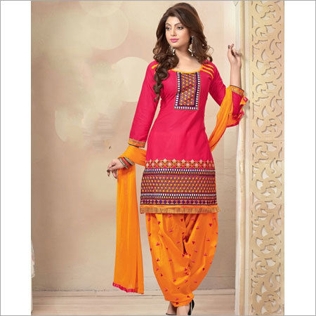 Red & Yellow Punjabi Suit