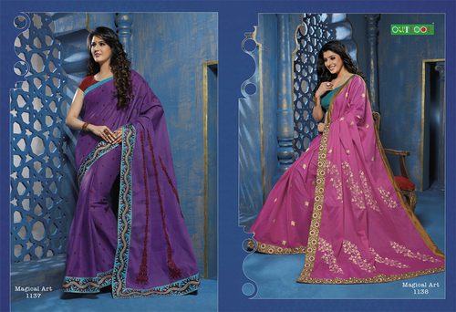 डार्क पर्पल (बैंगनी) का नवीनतम डिज़ाइन साड़ी कलेक्शन