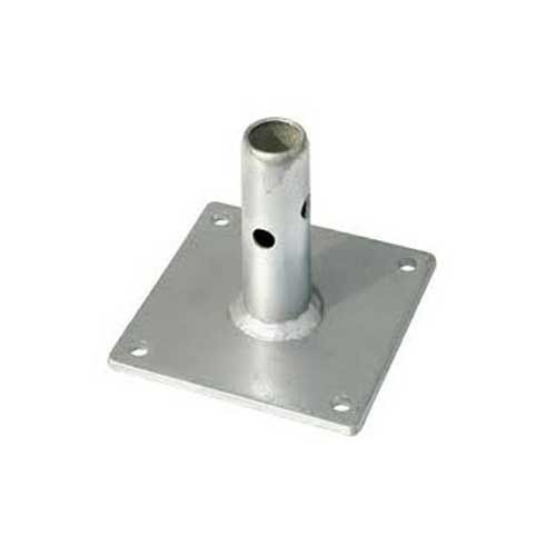 Scaffolding Base Plate - MS & Galvanized Steel, Various Sizes & Thicknesses, Silver Finish - High Durability & Versatile Compatibility