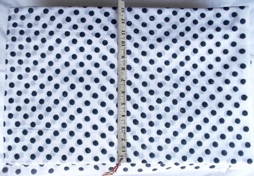 5 YARD HAND BLOCK PRINT100% COTTON FABRIC POLKA DOTT DESIGN