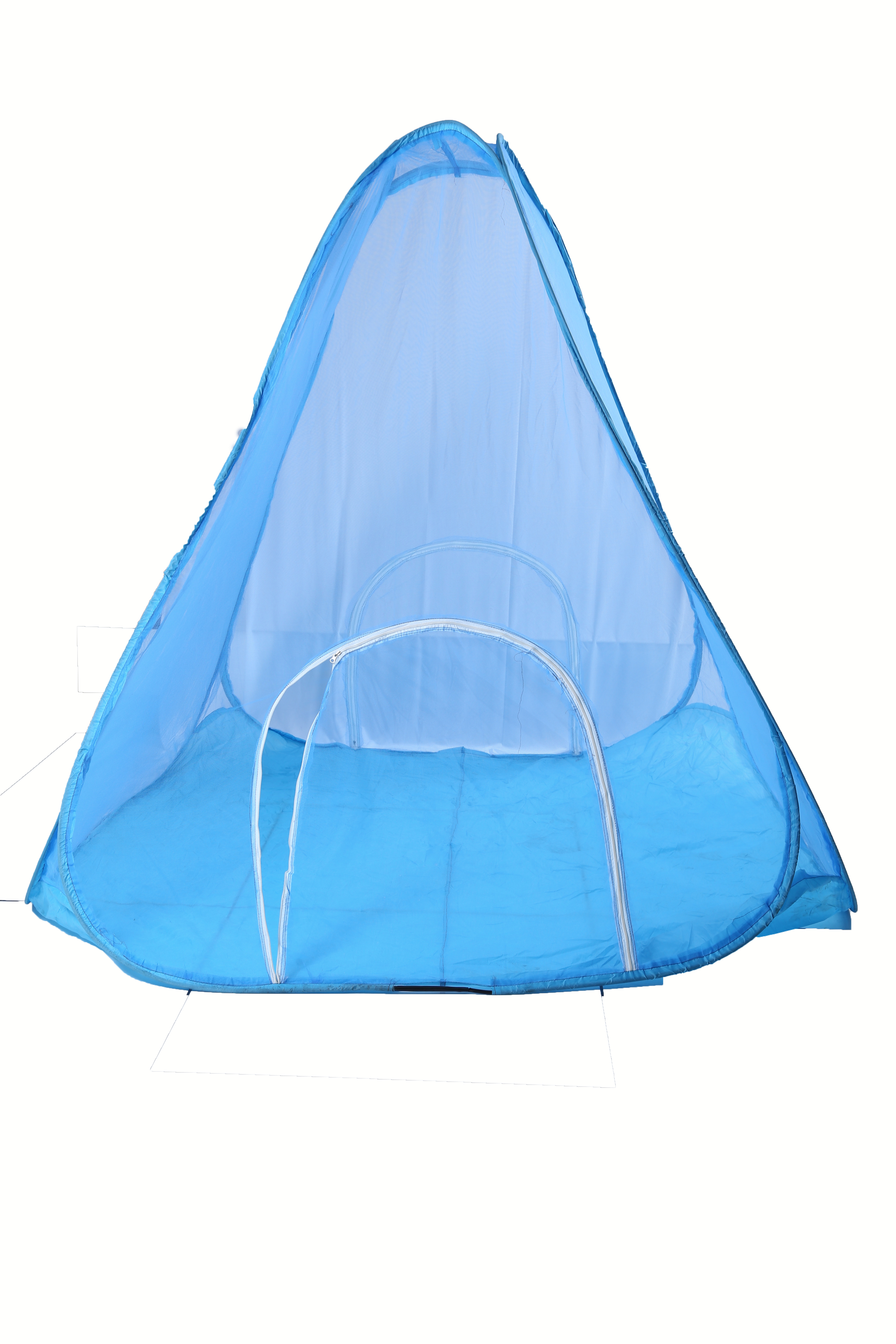 Double Bed Mosquito Net - Polyester, 72x72 Inches, Green | Tear Resistant, Breathable Design, Easy To Fix, Wash Wet Care