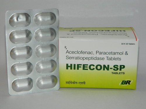 Aceclofenac Paracetamol Serratiopeptidase Tablets