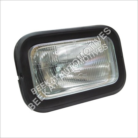 HEAD LIGHT ASSY TATA 1312 - PVC Plastic, Rectangular Shape, White Color, 12-24 Volt | Durable Design, Easy Installation, Timely Delivery