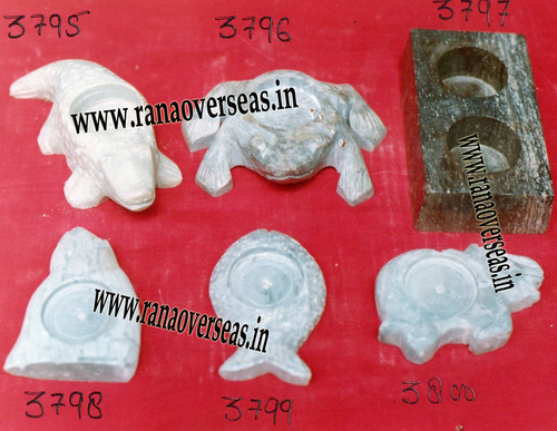 इंडियन सोप स्टोन टी-लाइट्स होल्डर्स 3795-3796-3797-3798-3799-37800 (1)