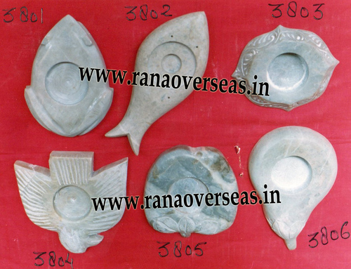 White Soap Stone T-Lights Holders 3795-3796-3797-3798-3799-37800 (3)