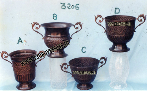 Brown Brass Metal Planters 3205