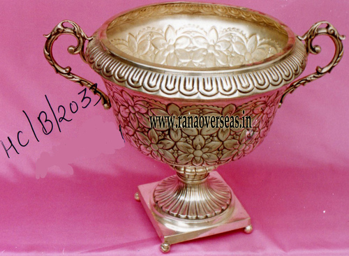 Polishing Silver Antique Finish Metal Planter Hcb 2033