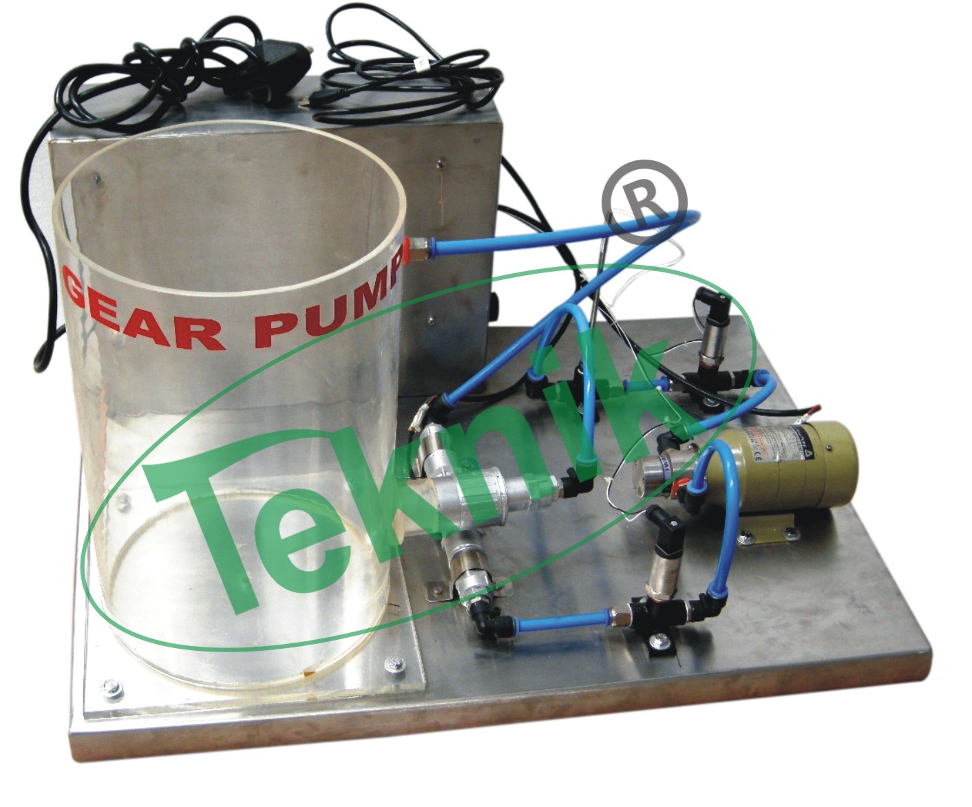 Gear Pump Demonstration Unit - Stainless Steel Tanks , Compact Setup For Hydraulic Fluid Mechanics Labs And High Viscosity Fluid Applications