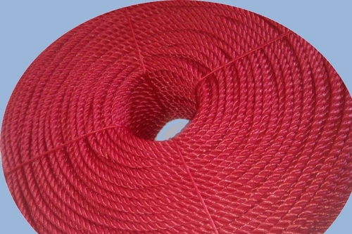 HDPE Monofilament Rope - Various Diameters, Red Color | Excellent Grip, Low Elongation, Chemical & Abrasion Resistant, Coiled Packaging