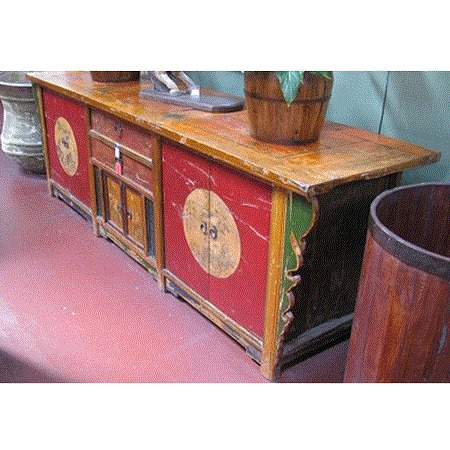 Gan Su Original Painted Side Board with Drawers