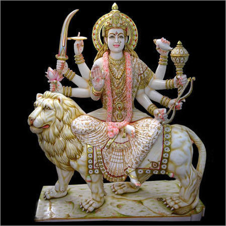 मार्बल दुर्गा की मूर्ति