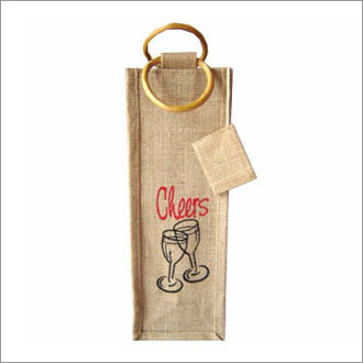फैंसी जूट वाइन बैग