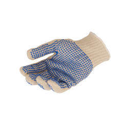 Cotton Dotted Hand Gloves - 7, 10, 13, 15 Gauge | Pvc Dots For Anti-slip Grip, Tear Resistant, Easy To Wash