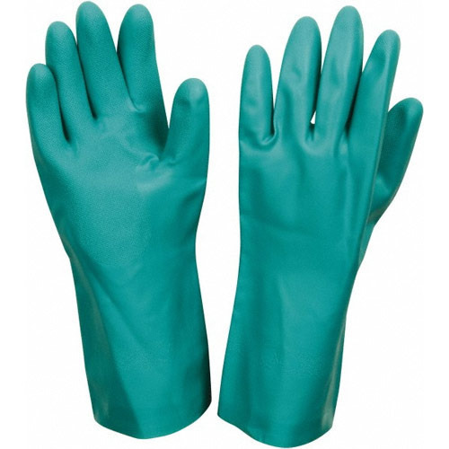 Rubber Hand Gloves - 12 Inch, White Yellow Orange And Blue | Heavy-duty Rubber, Ideal For Acid & Alkali Applications, Weighs 120 Gm