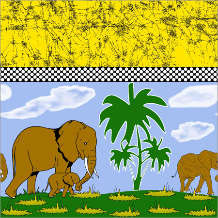 येलो एनिमल प्रिंटेड कटारी लुंगी