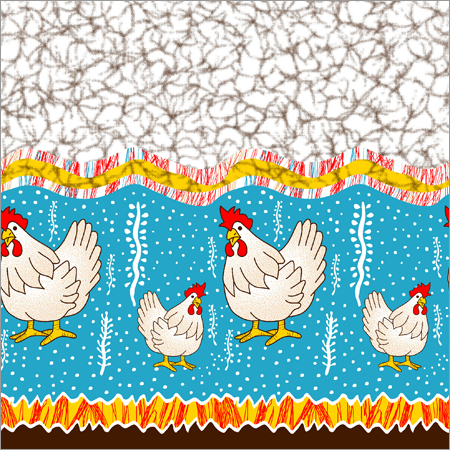 व्हाइट पॉलीस्टर एनिमल कटरी लुंगी