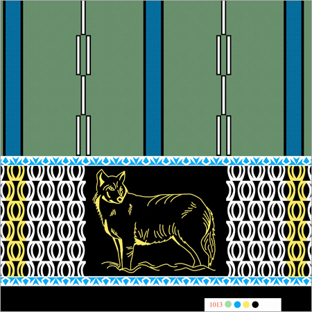 ग्रीन पॉलिएस्टर मुद्रित कटरी लुंगी