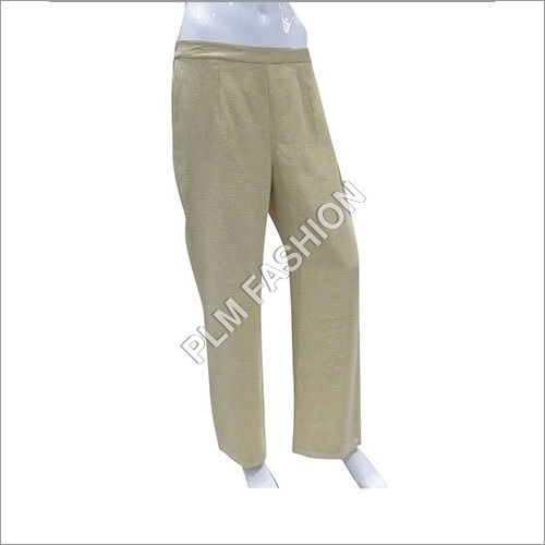 Ladies Palazzo - High-Quality Fabric, Ankle Length, Beige Color | Comfortable, Stylish Design, Perfect Fit, Durable Material, Easy to Maintain, Various Sizes