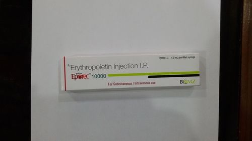 Erythropoietin Injection IP - Injectable Drug, Intravenous, Refrigerated | Anemia Treatment, Red Blood Cell Stimulation, Long Shelf Life, Fewer Side Effects