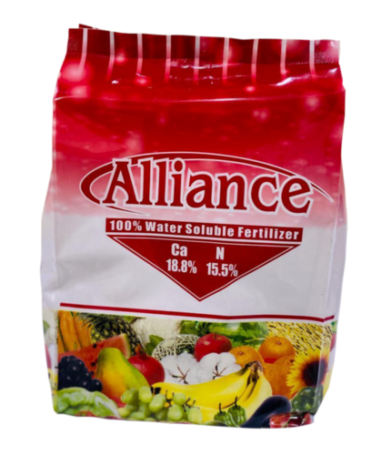 Alliance (Calcium Nitrate) Water Soluble Fertilizer - N: 15.5%, Ca: 18.8%, White Round Granules | Eco-Friendly, High Purity 98%, Water Soluble, Optimizes Crop Yield