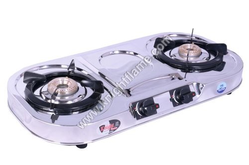 2 बर्नर एसएस गैस स्टोव ओवल प्लस एप्लीकेशन: किचन