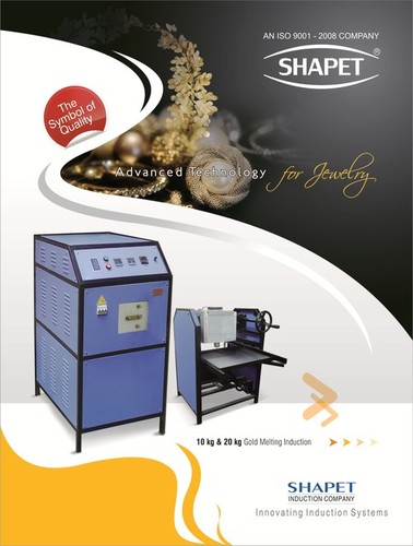 Induction Based Gold Melting Machine 1O Kg. With Tilting Unit Capacity: 10 Kg/Hr