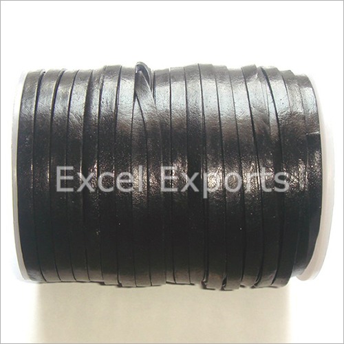 काला चमड़ा लेस