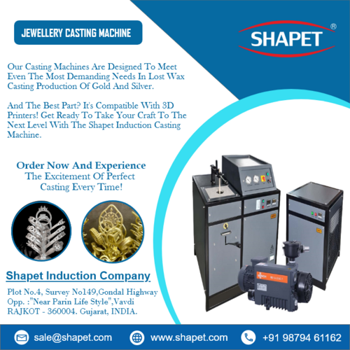 Induction Based Silver Casting Furnace - 500 Gms Capacity, IGBT Technology, Vacuum Casting, Instant Heating Controls, Energy Efficient