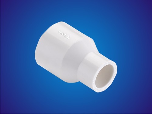 UPVC Reducer Coupler - 3/4X1/2 Size, White Color | ASTM Standard, Round Shape, Good Thickness