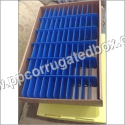Partitioned Plastic Polypropylene Corrugated Boxes - Color: Blue