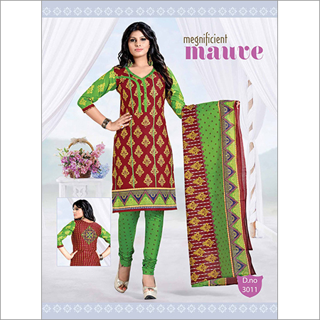 ग्रीन स्टाइलिश कॉटन सूट सामग्री