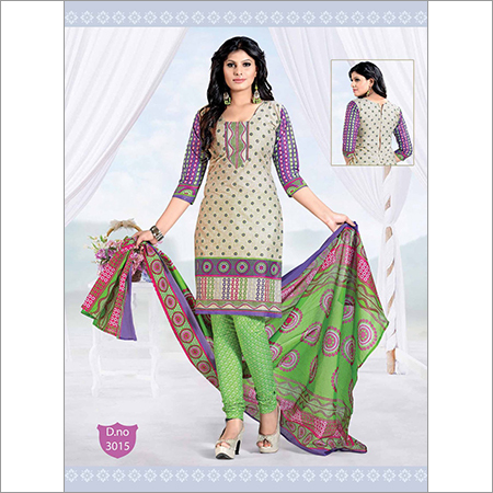 ग्रीन लेडीज़ कॉटन सलवार कमीज