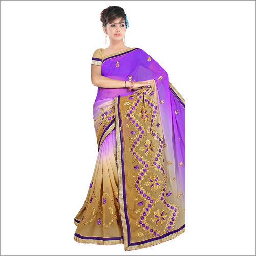 Golden & Purple Silk Sarees