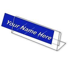 Transparent White Acrylic Name Plate