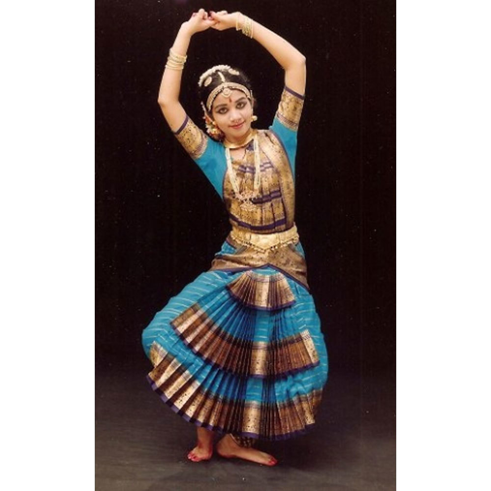 Blue Bharatnatyam Set - Cotton Polyester Blend, Available Sizes S-XXL, Attractive Colors with Smooth Finish, Long Lasting Sheen, Individual Polybag Packing
