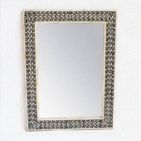 Black And White Inlay Mirror