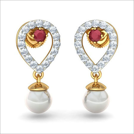 मोती के साथ झुमके