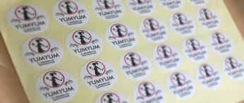 Customized Printed Sticker Label - Gummed Adhesive Paper, Yellow Color, Tear Resistant, Easy Paste & Removal, Single Side Adhesion