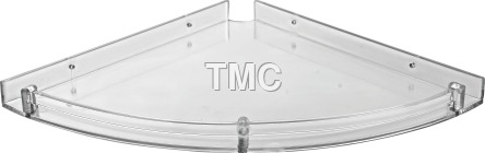 UB Mirchi Corner - Triangular and Round Shape, Smoke and Clear Color | Corner Design, Set of 3 Pieces in 1 Box