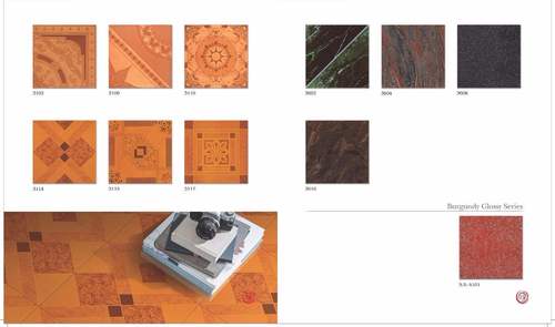 Orange Glossy Floor Tiles